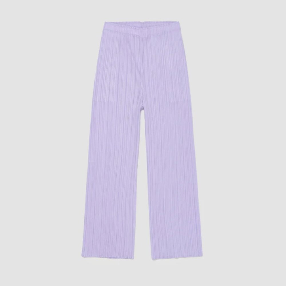 Pleats Please Issey Miyake April Straight Leg Trousers - NWOT - Lavender